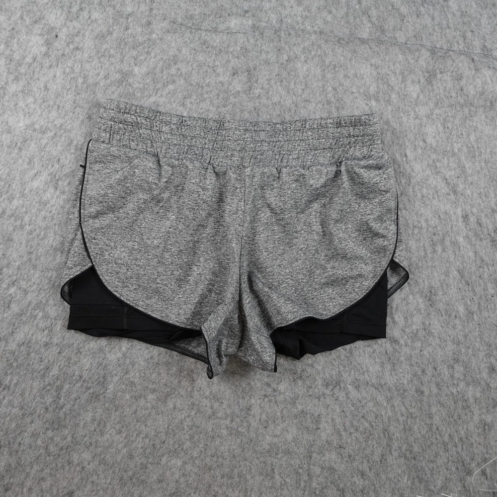 Brooks Shorts Women Extra Small Gray Black 2 in 1 Running Athletic Performance
